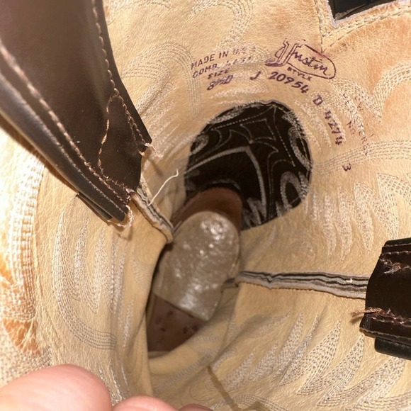 Mens justin cowboy‎ boots sz 8.5 - Picture 5 of 6
